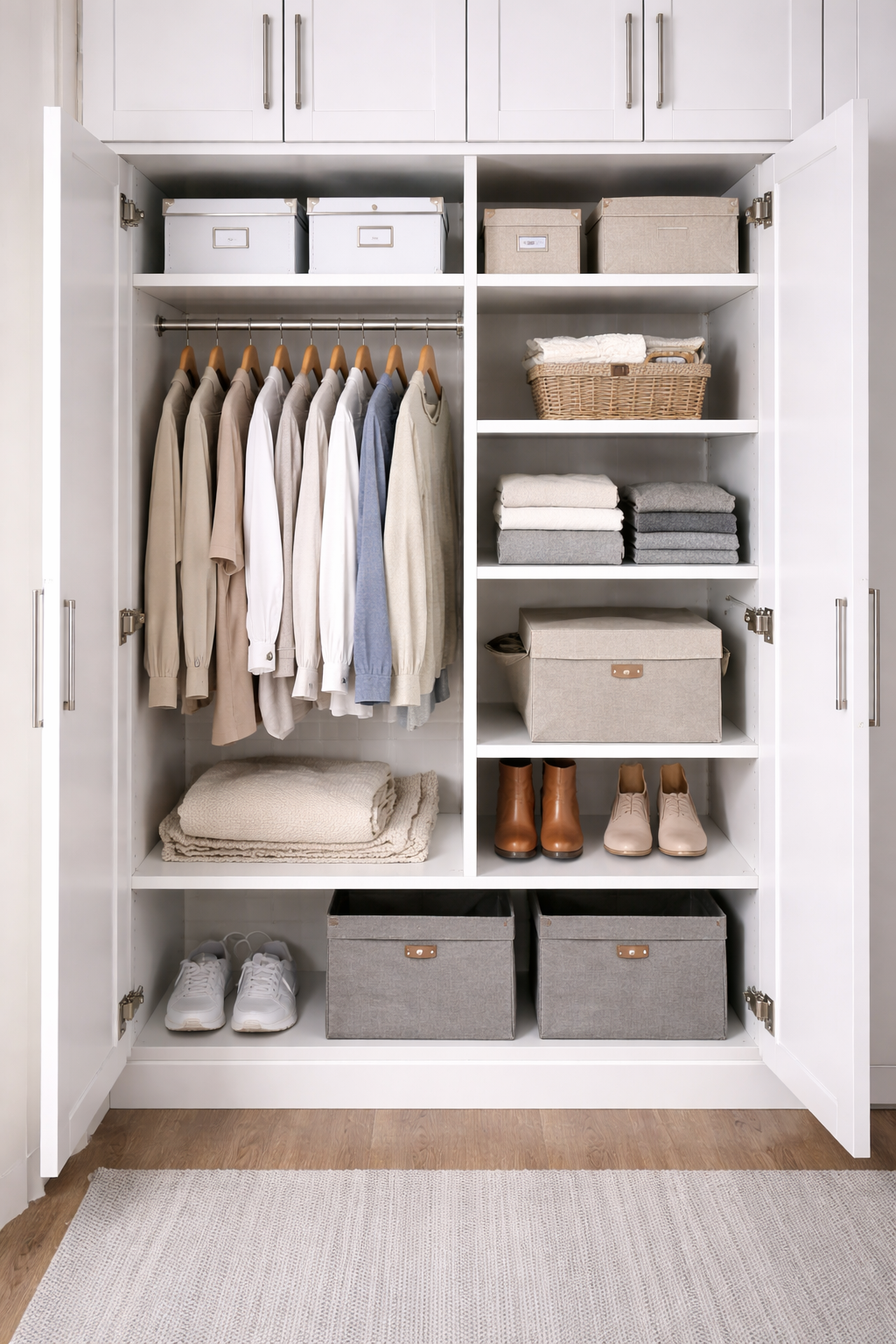 تصویری از سفید بدنه اجرا شده در کمد دیواری