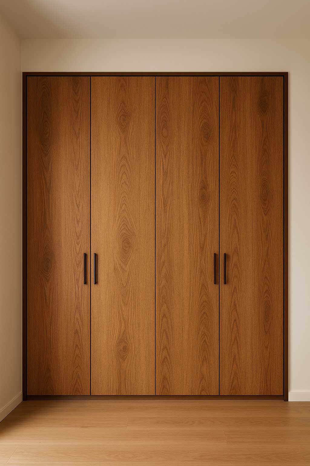 تصویری از کمد دیواری با ورق نئوپان