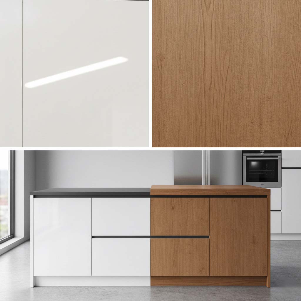 تصویری از فرق بین هایگلاس و ام دی اف